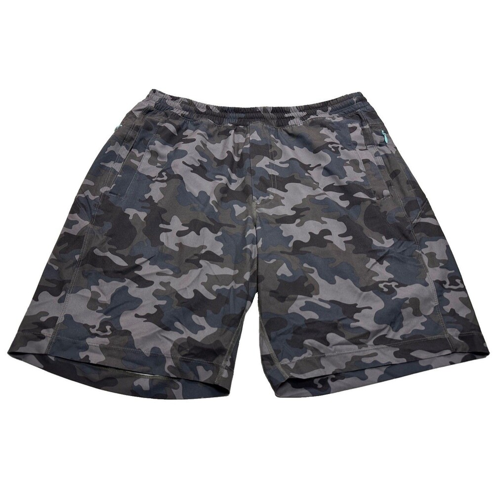 Men's Birddogs Wyatt Slurp Original Gym Shorts 9" Lined Size Large Grey Camo